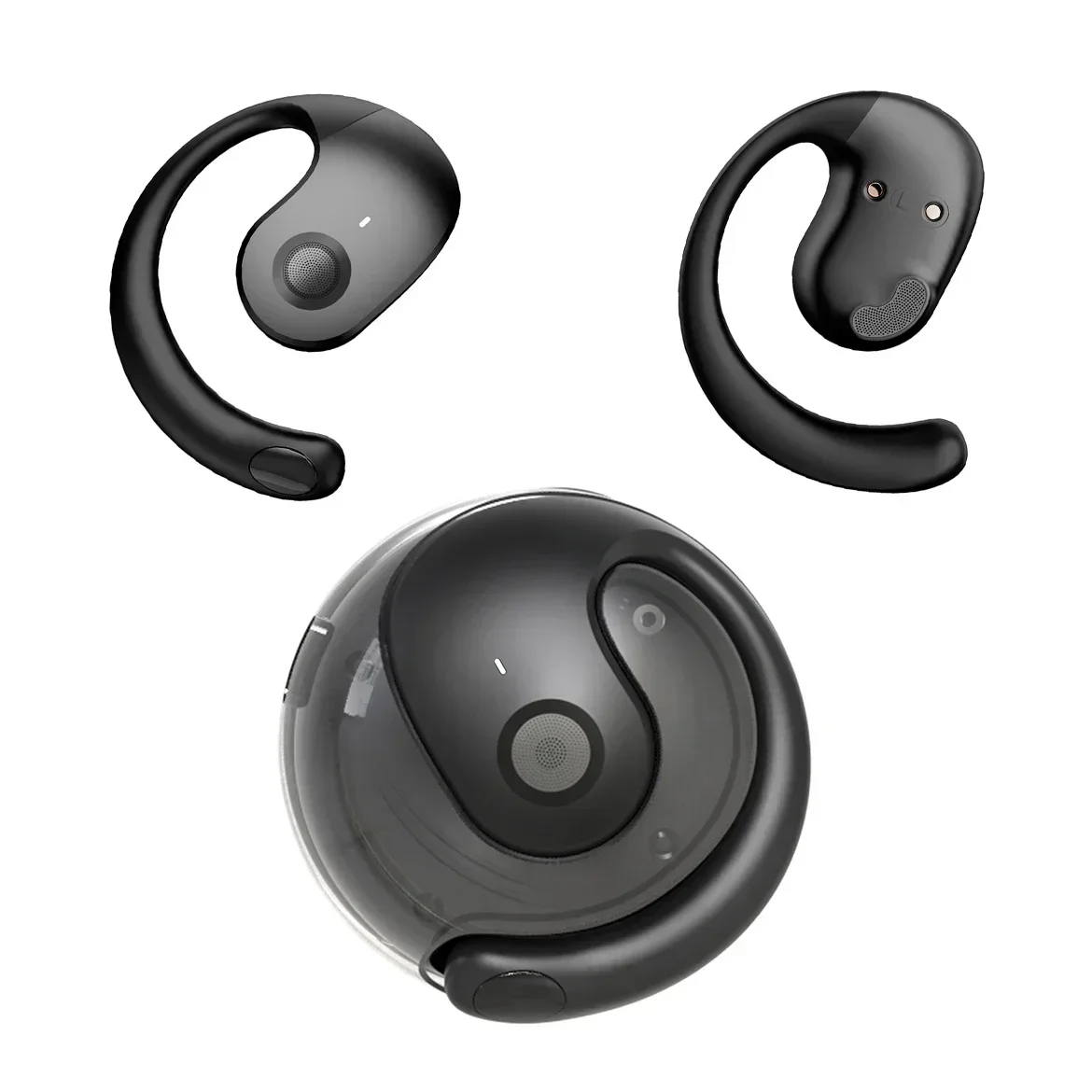 Headphones - 透明なデザインのTWSワイヤレスイヤホン。Bluetooth接続、ディスプレイ付き。ジムやオフィスでの使用に最適。Air 31。送料は2レアル。