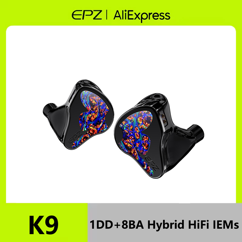 Planar Magnetic Iem Earphones - EPZ K9 インイヤーイヤホン 1DD+8BA ハイブリッドドライバー HiFi
