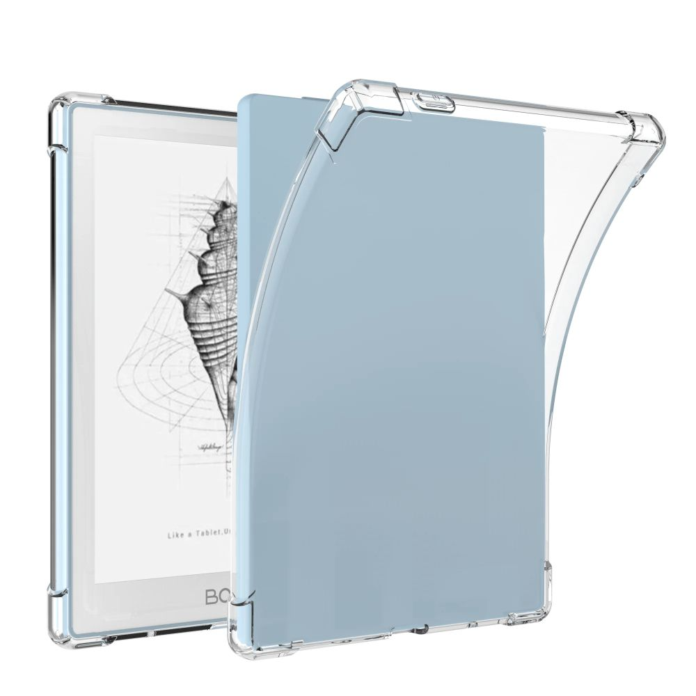 Tablets - 透明なE Inkタブレットケース。エアバッグ内蔵で衝撃に強く、ペンホルダー付き。Boox GO/Palma/Note Air 3 C/X3